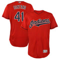 Davalo A.Diamondbacks #41 Carlos Santana Player Red game time Stitched Jersey