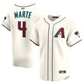 Davalo A.Diamondbacks #4 Ketel Marte Player Cream Limited Stitched Jerseys