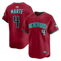 Davalo A.Diamondbacks #4 Ketel Marte Player Red Home Limited Stitched Jerseys