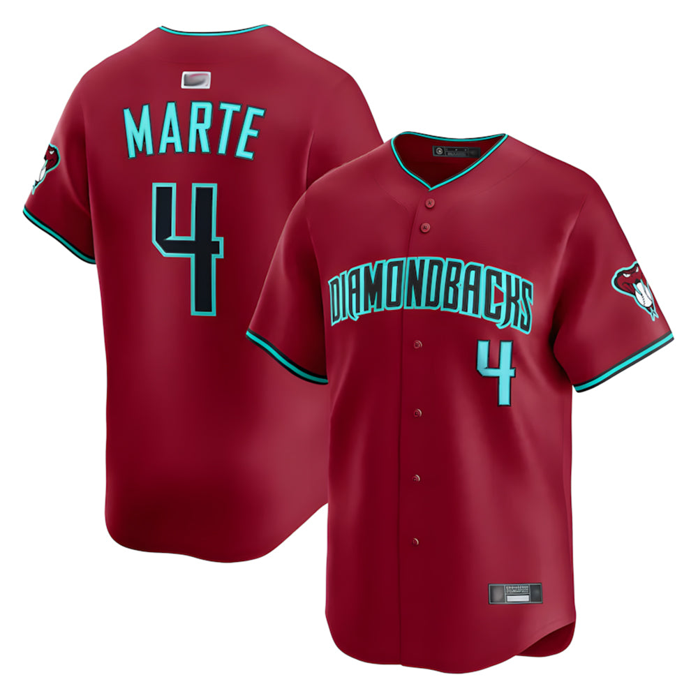 Davalo A.Diamondbacks #4 Ketel Marte Player Red Home Limited Stitched Jerseys