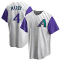 Davalo A.Diamondbacks #4 Ketel Marte Player White-Purple Limited Stitched Jerseys
