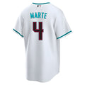 Davalo A.Diamondbacks #4 Ketel Marte Player White Replica Alt Game Stitched Jerseys