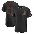 Davalo A.Diamondbacks #51 Randy Johnson Player Black Authentic Alternate Stitched Jerseys