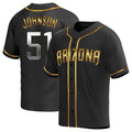 Davalo A.Diamondbacks #51 Randy Johnson Player Black Golden Replica Alternate Stitched Jerseys
