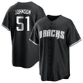 Davalo A.Diamondbacks #51 Randy Johnson Player Black White Replica Alternate Stitched Jerseys
