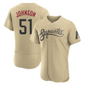 Davalo A.Diamondbacks #51 Randy Johnson Player Gold City Connect Stitched Jerseys