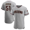 Davalo A.Diamondbacks #51 Randy Johnson Player Gray Authentic Road Stitched Jerseys