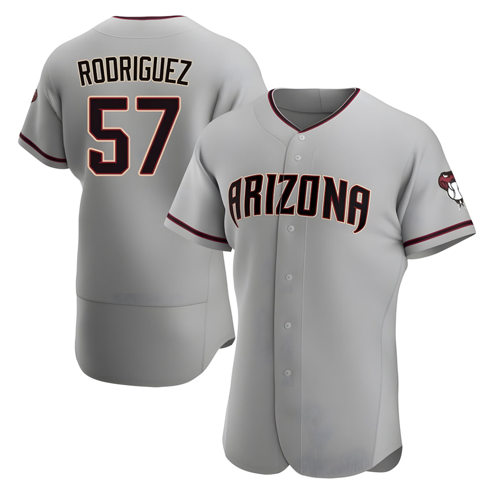 Davalo A.Diamondbacks #57 Eduardo Rodriguez Player Gray Road Stitched Jersey