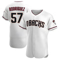 Davalo A.Diamondbacks #57 Eduardo Rodriguez Player White Crimson Home Stitched Jersey