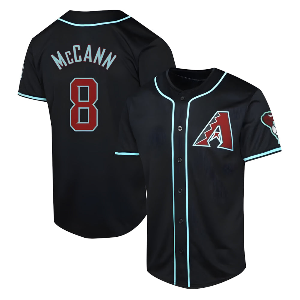 Davalo A.Diamondbacks #8 James McCann Player Black Red Limited Alternate Stitched Jersey