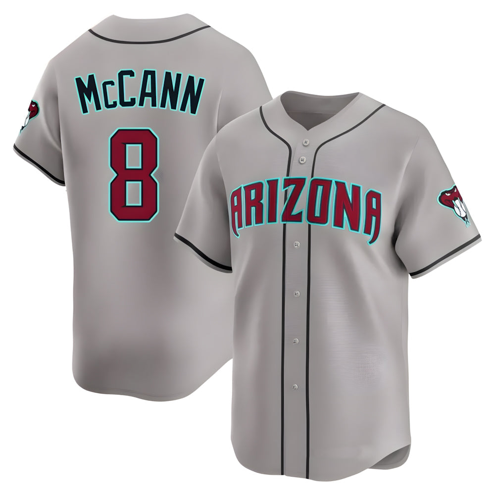 Davalo A.Diamondbacks #8 James McCann Player Gray Limited Alternate Stitched Jersey