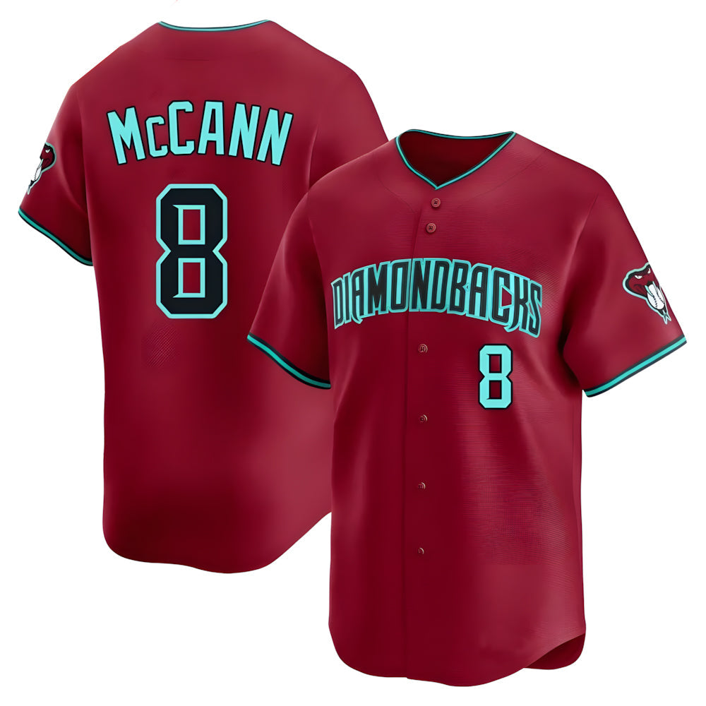 Davalo A.Diamondbacks #8 James McCann Player Red Limited Alternate Stitched Jersey
