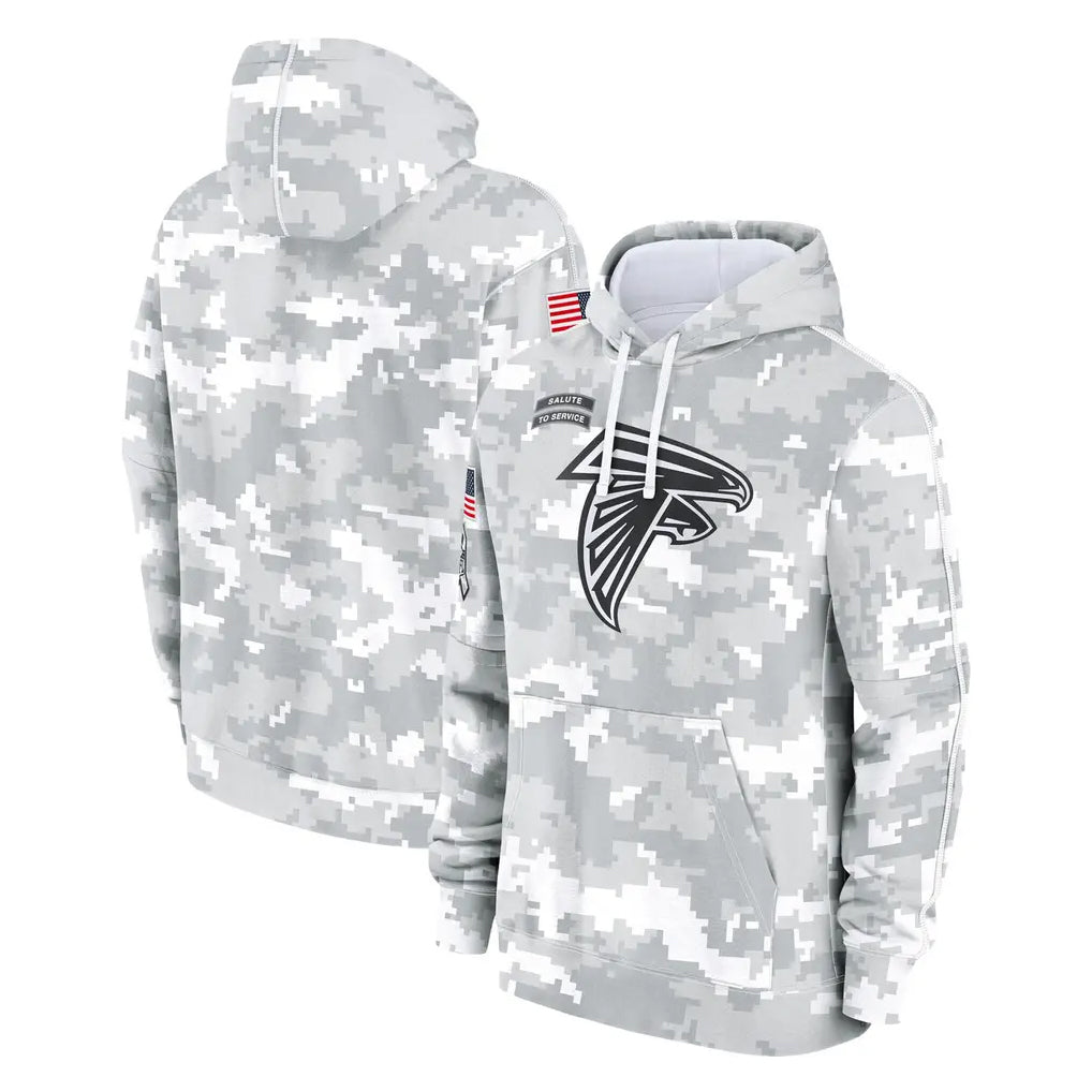 Davalo A.Falcons Arctic Camo Salute to Service Limited Hoodie Blank Player Stitched Jerseys