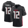 Davalo A.Falcons #12 Avieon Terrell Player Black Home Game Stitched Jerseys