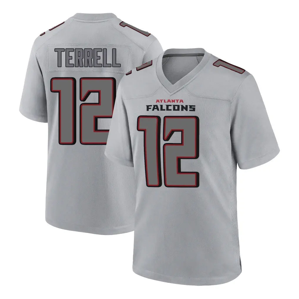 Davalo A.Falcons #12 Avieon Terrell Player Gray Fashion Home Game Stitched Jerseys