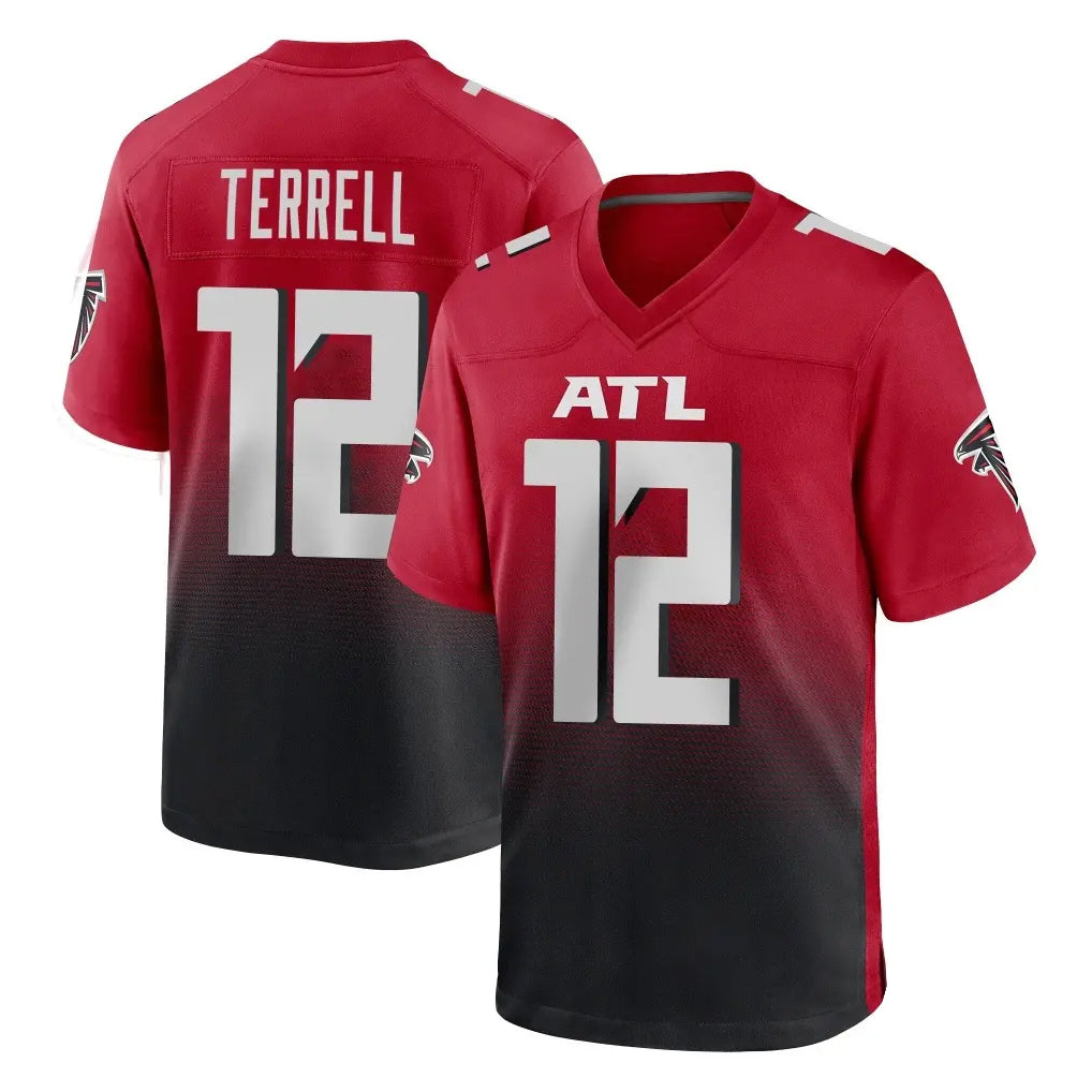 Davalo A.Falcons #12 Avieon Terrell Player Red Home Game Stitched Jerseys