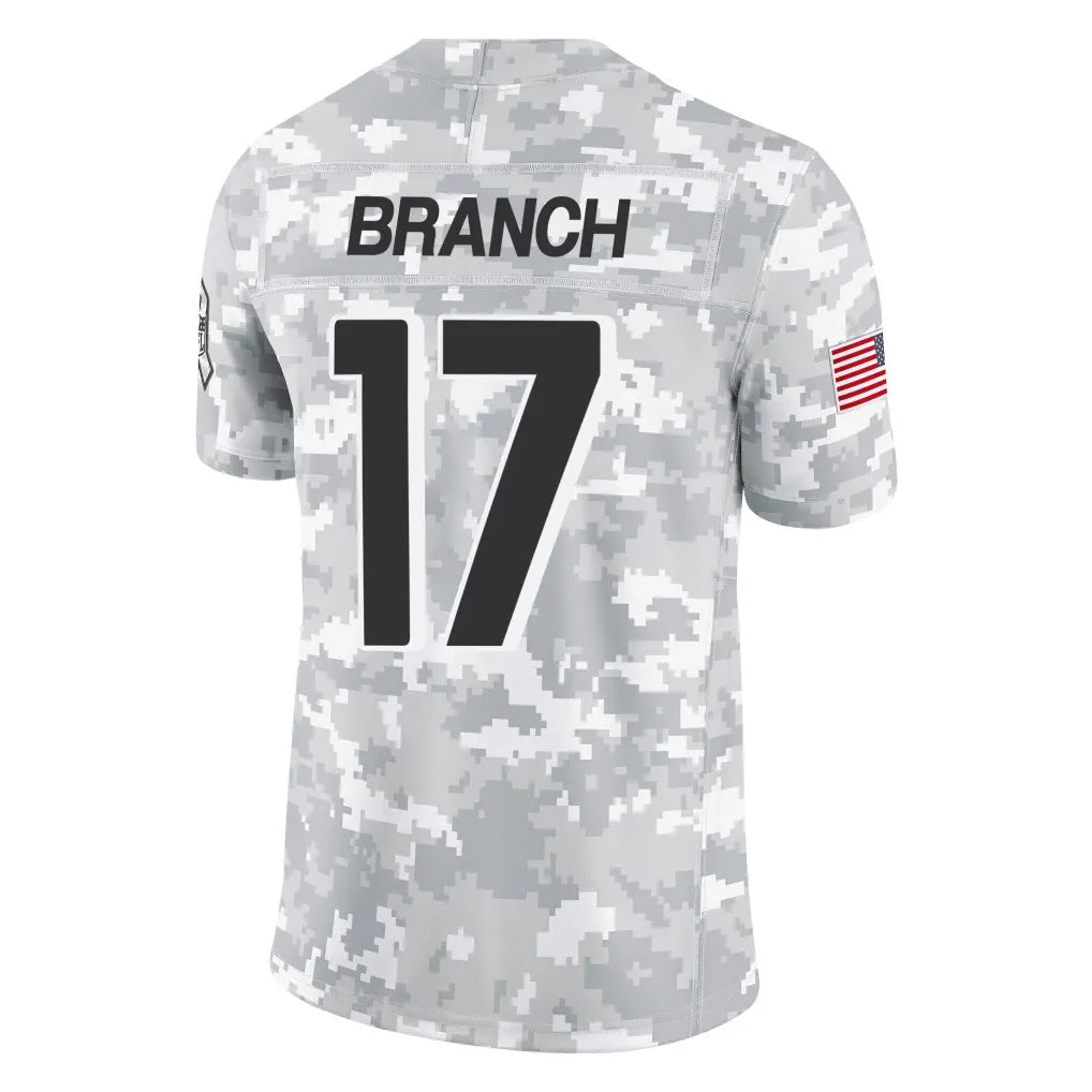 Davalo A.Falcons #17 Zachariah Branch Player Arctic Camo Salute to Service Limited Stitched Jerseys