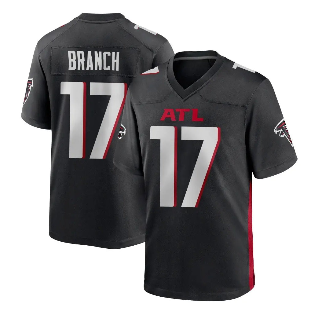 Davalo A.Falcons #17 Zachariah Branch Player Black Home Game Stitched Jerseys