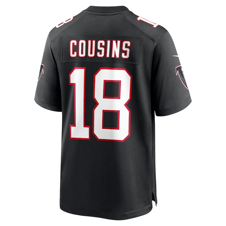 Davalo A.Falcons #18 Kirk Cousins Player Black Limited Home Game Stitched Jerseys