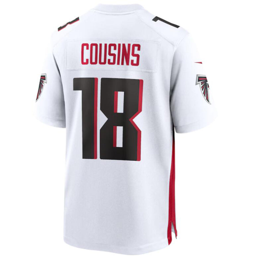 Davalo A.Falcons #18 Kirk Cousins Player White Home Game Stitched Jerseys