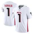 Davalo A.Falcons #1 Tua Tagovailoa Player White Vapor Untouchable Limited Home Game Stitched Jerseys