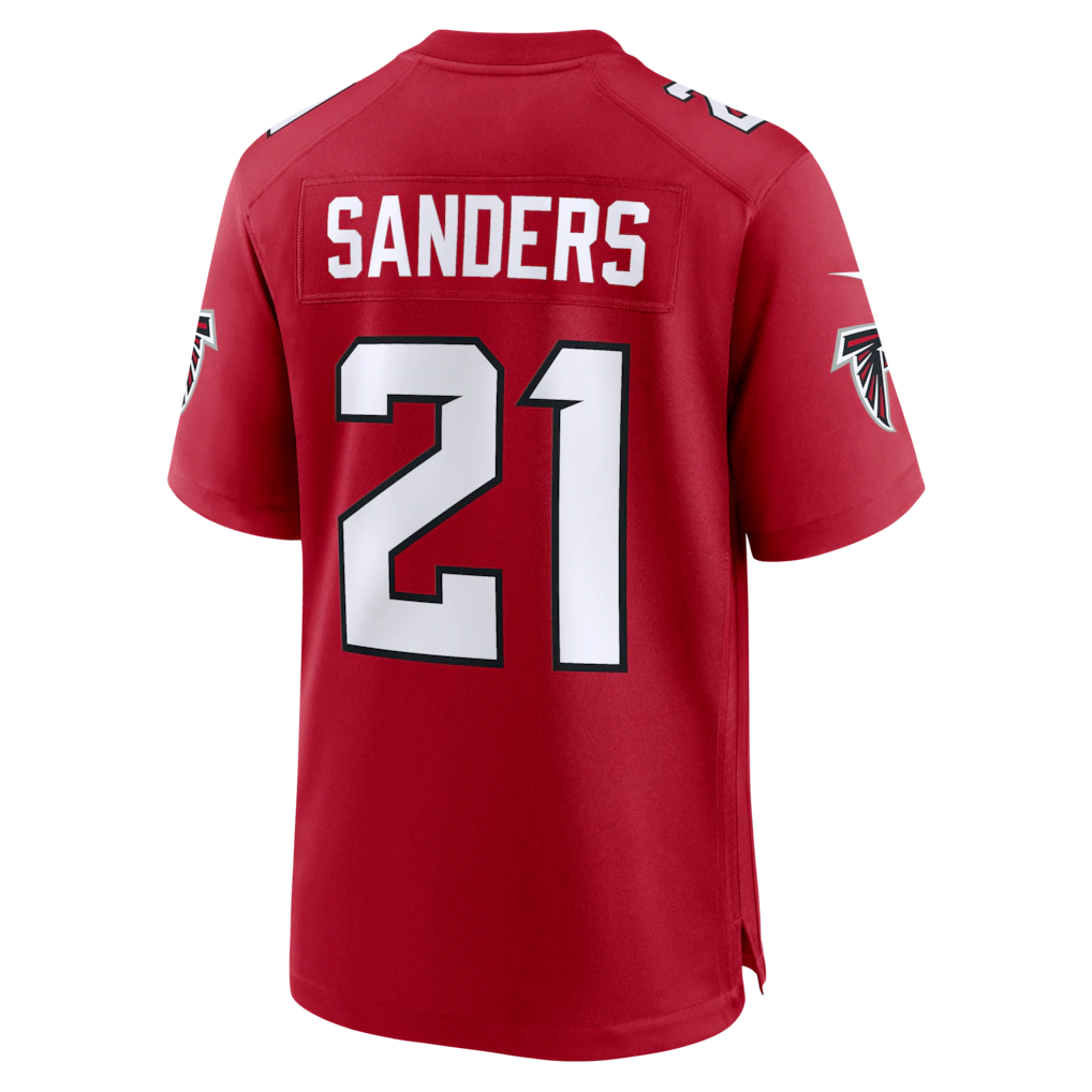 Davalo A.Falcons #21 Deion Sanders Red Retired Player Game Stitched Jerseys