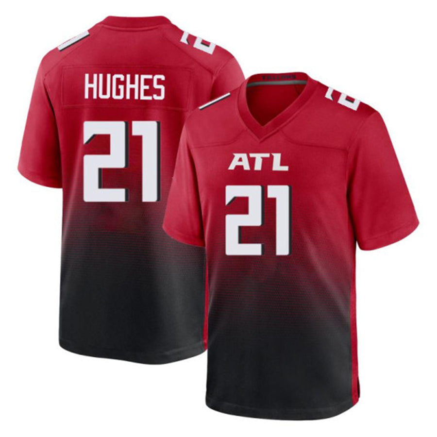 Davalo A.Falcons #21 Mike Hughes Player Red Home Game Stitched Jerseys