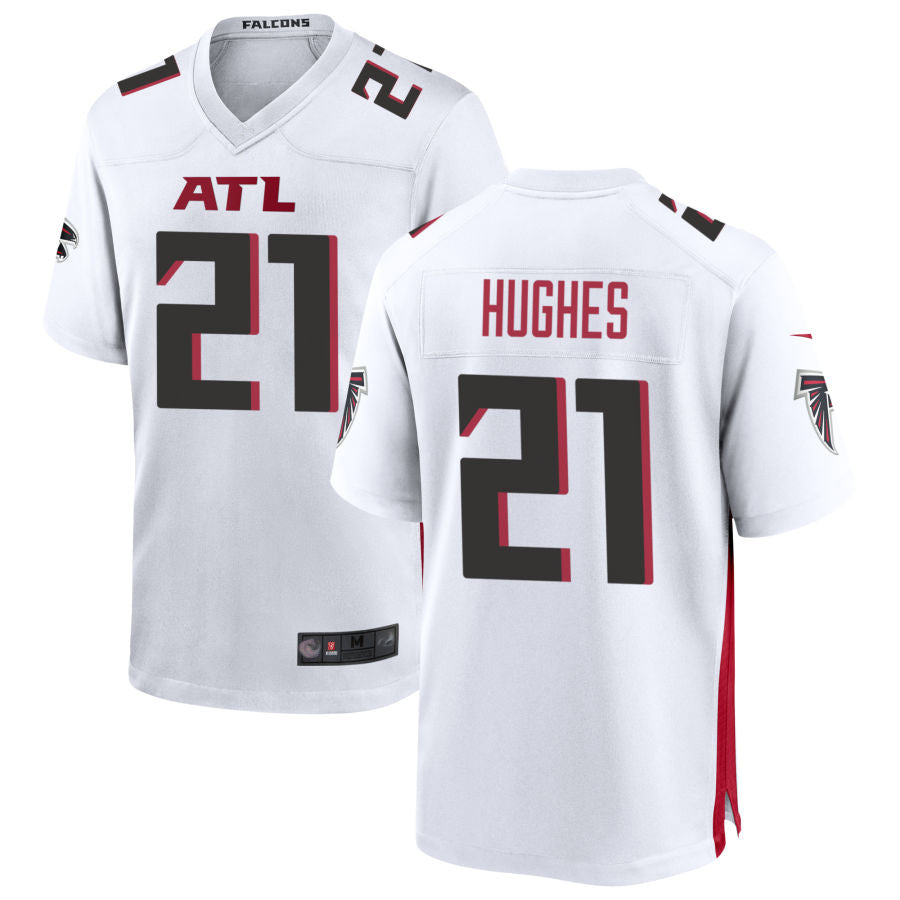 Davalo A.Falcons #21 Mike Hughes Player White Home Game Stitched Jerseys