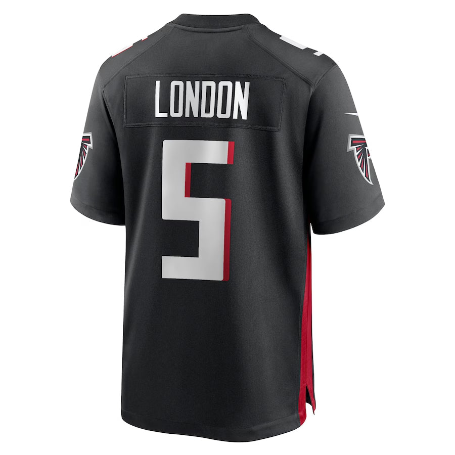 Davalo A.Falcons #5 Drake London Player Black Home Game  Stitched Jerseys