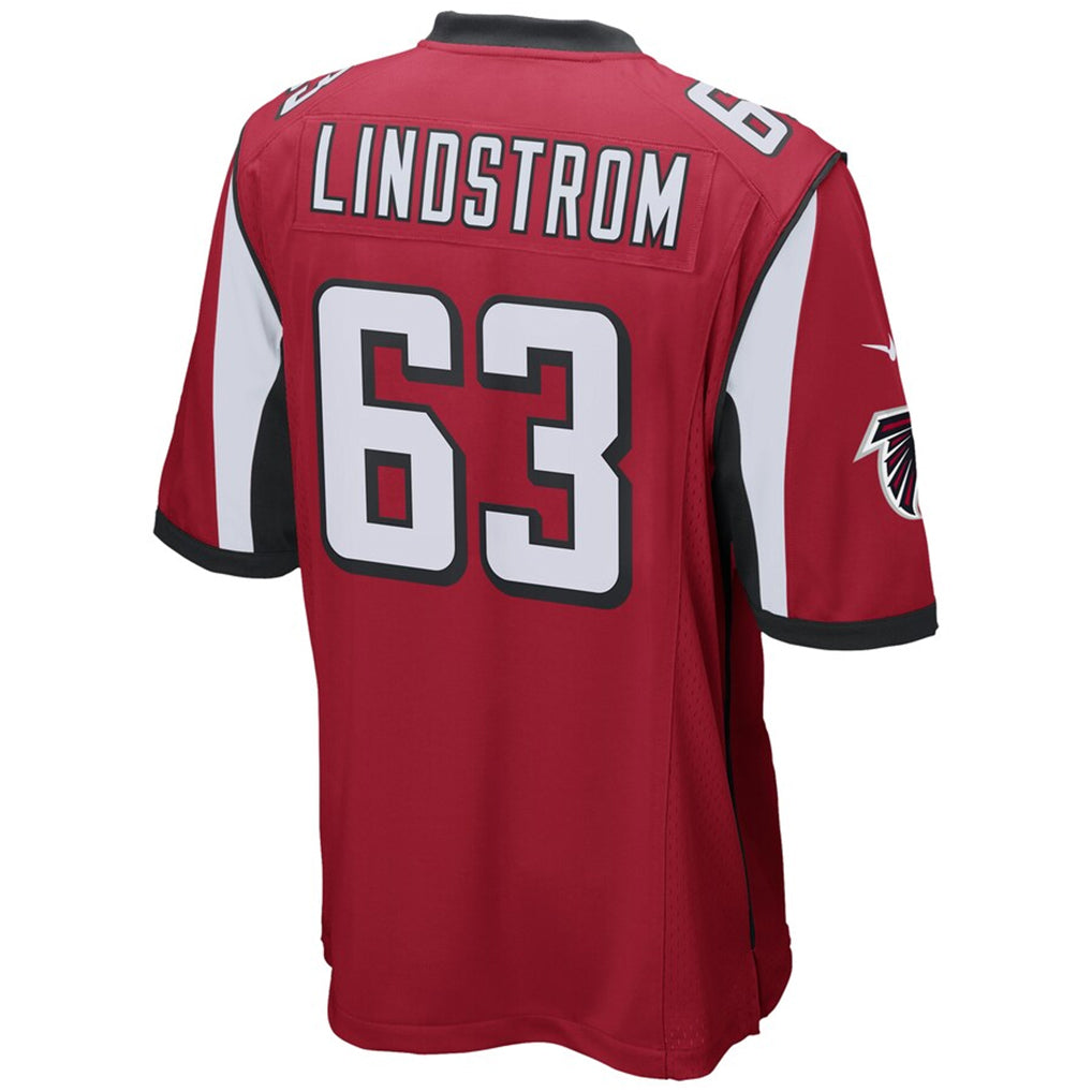 Davalo A.Falcons #63 Chris Lindstrom Player Red Replica Game Stitched Jerseys