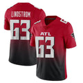 Davalo A.Falcons #63 Chris Lindstrom Player Red Vapor Untouchable Limited Home Game Stitched Jerseys