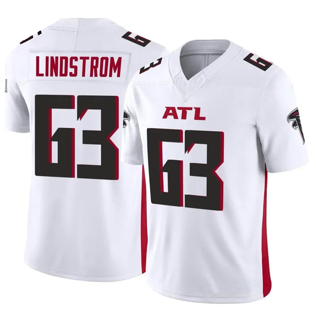 Davalo A.Falcons #63 Chris Lindstrom Player White Vapor F.U.S.E. Limited Elite Stitched Jerseys