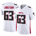 Davalo A.Falcons #63 Chris Lindstrom Player White Vapor F.U.S.E. Limited Elite Stitched Jerseys