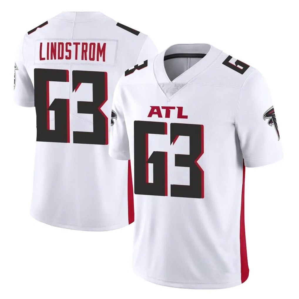 Davalo A.Falcons #63 Chris Lindstrom Player White Vapor Untouchable Limited Home Game Stitched Jerseys