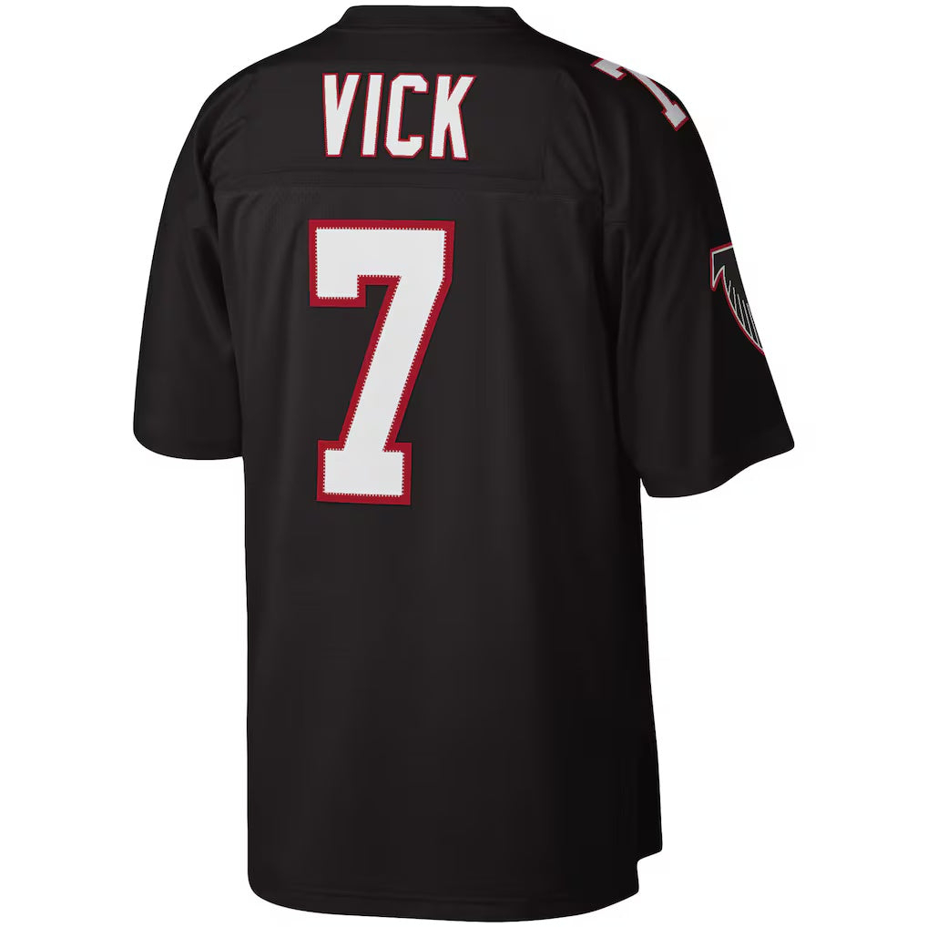 Davalo A.Falcons #7 Michael Vick Mitchell & Ness Black Legacy Replica Stitched Jerseys