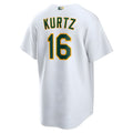 Davalo Athletics #16 Nick Kurtz Player White Home Game Stitched Jerseys