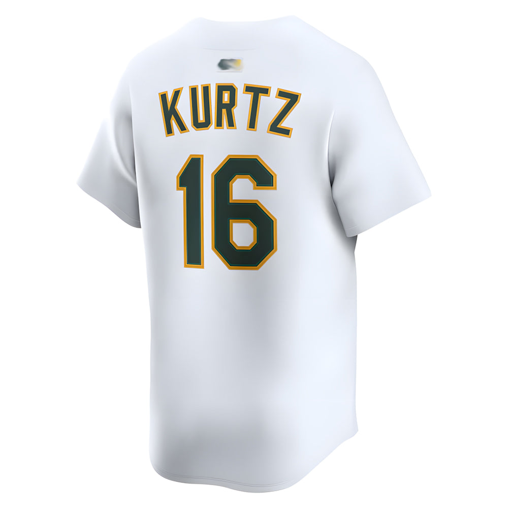 Davalo Athletics #16 Nick Kurtz Player White Home Limited Stitched Jerseys