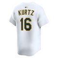 Davalo Athletics #16 Nick Kurtz Player White Home Limited Stitched Jerseys