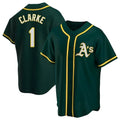 Davalo Athletics #1 Denzel Clarke player Green Replica Alternate Stitched Jersey