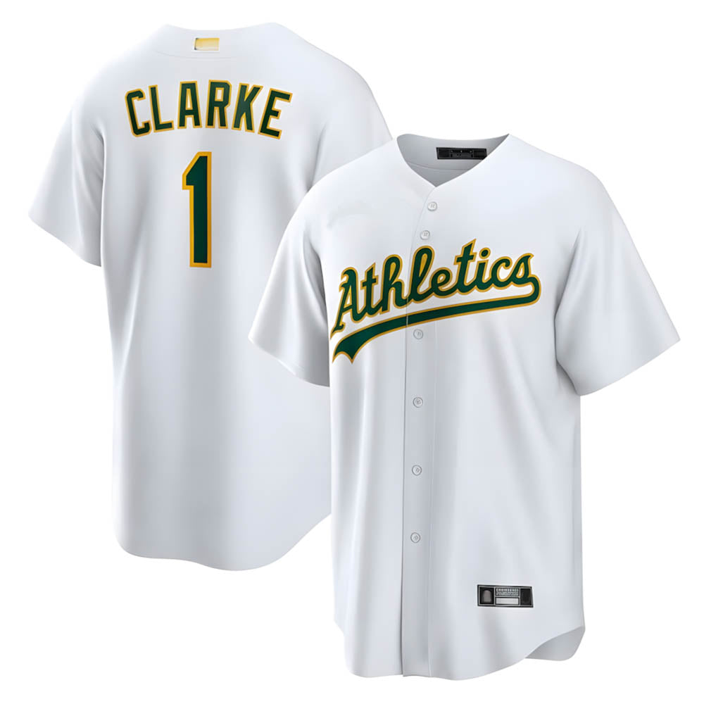Davalo Athletics #1 Denzel Clarke player White Home 2026 Official Stitched Jersey