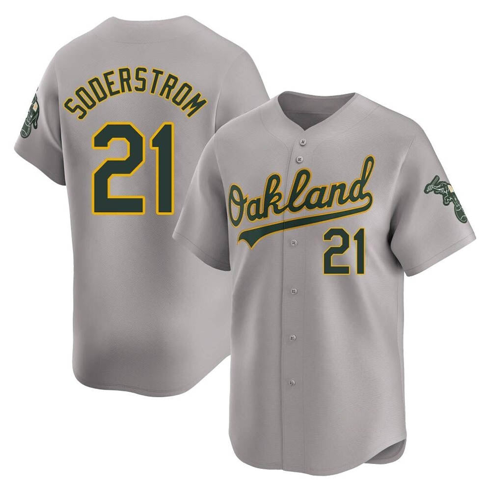 Davalo Athletics #21 Tyler Soderstrom Player Gray Limited Away Stitched Jersey