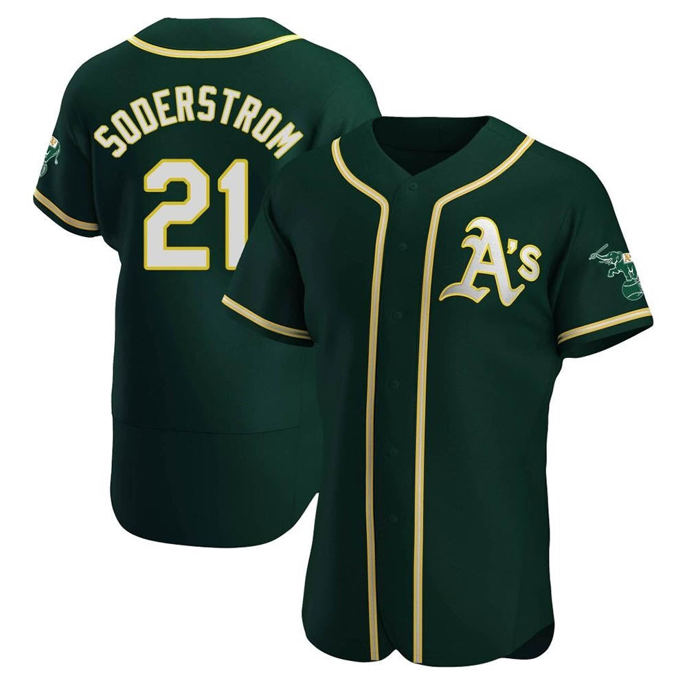 Davalo Athletics #21 Tyler Soderstrom Player Green Authentic Alternate Stitched Jersey