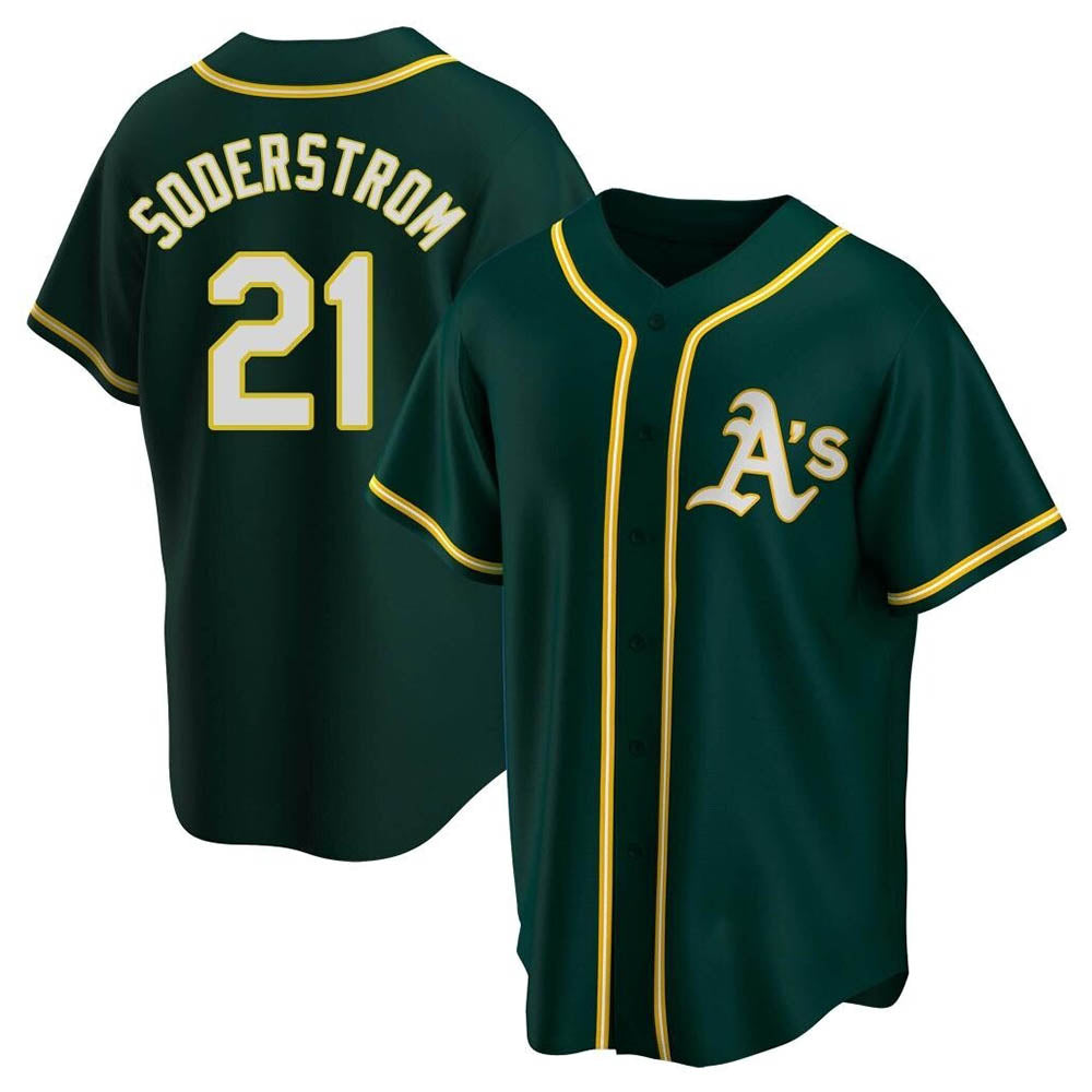 Davalo Athletics #21 Tyler Soderstrom Player Green Replica Alternate Stitched Jersey