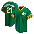 Davalo Athletics #21 Tyler Soderstrom Player Green Replica Cooperstown Collection Stitched Jersey
