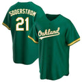 Davalo Athletics #21 Tyler Soderstrom Player Green Replica Kelly Alternate Stitched Jersey