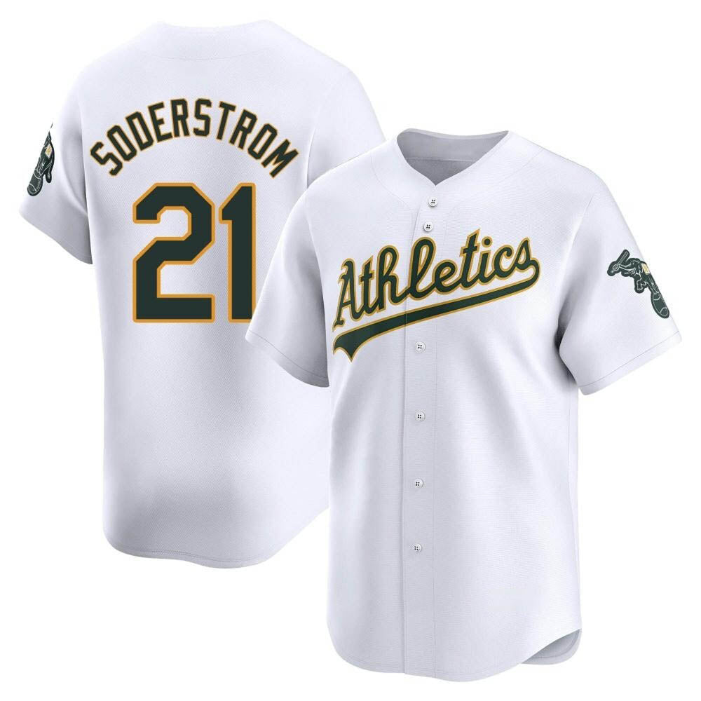 Davalo Athletics #21 Tyler Soderstrom Player White Limited Home Stitched Jersey