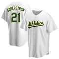 Davalo Athletics #21 Tyler Soderstrom Player White Replica Home Stitched Jersey