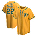 Davalo Athletics #22 Jeff McNeil player Gold Replica Alternate Stitched Jersey