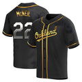 Davalo Athletics #22 Jeff McNeil player Gold Replica Black en Alternate Stitched Jersey