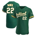 Davalo Athletics #22 Jeff McNeil player Green Authentic Kelly Alternate Stitched Jersey